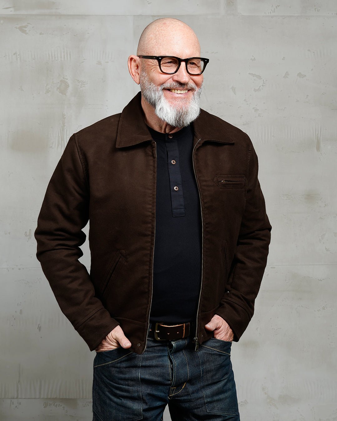 1932 ROADSTER JACKET - Moleskin Soil Brown - Raw Denim