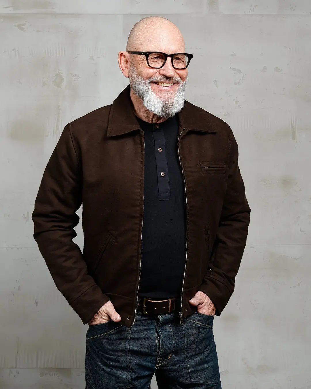 1932 ROADSTER JACKET - Moleskin Soil Brown - Raw Denim