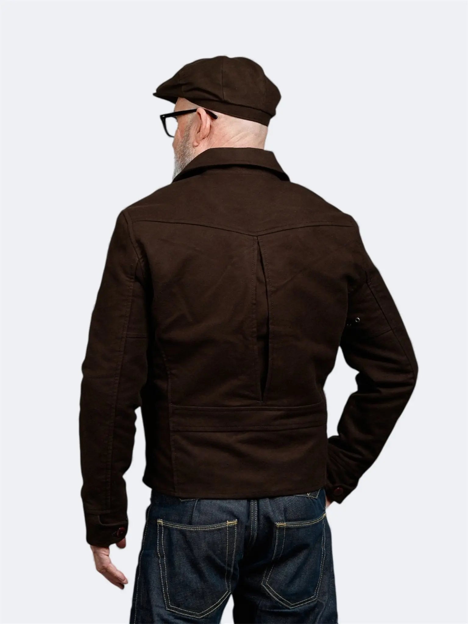 1932 ROADSTER JACKET - Moleskin Soil Brown - Raw Denim