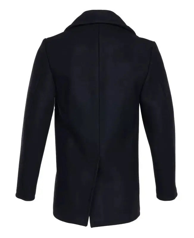 1938 Pea Coat Black Wool - Pike Brothers - Raw Denim