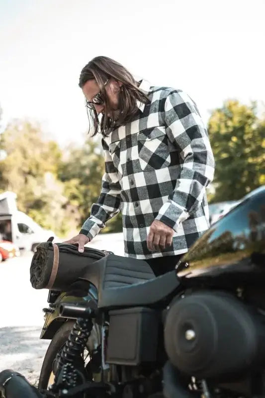 1943 CPO SHIRT - Buffalo White Flannel - Raw Denim