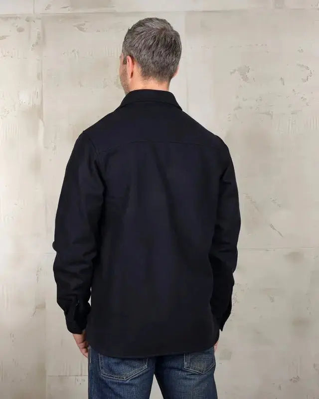 1943 CPO SHIRT - Navy Wool - Raw Denim