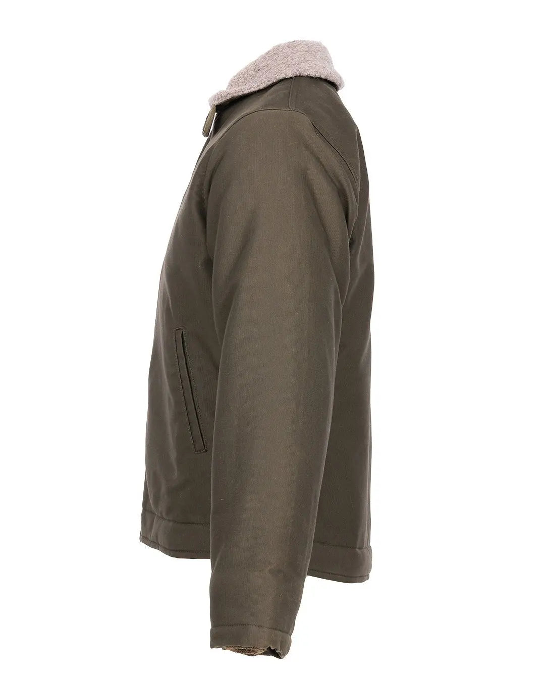 1944 N1 DECK JACKET - Waxed Olive - Raw Denim