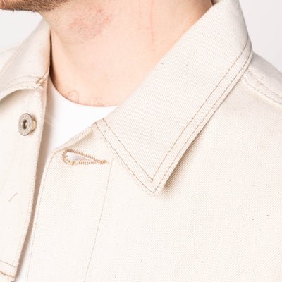 All Natural Ecru Foxfibre® Selvedge 13.6 oz - Denim Jacket - Raw Denim