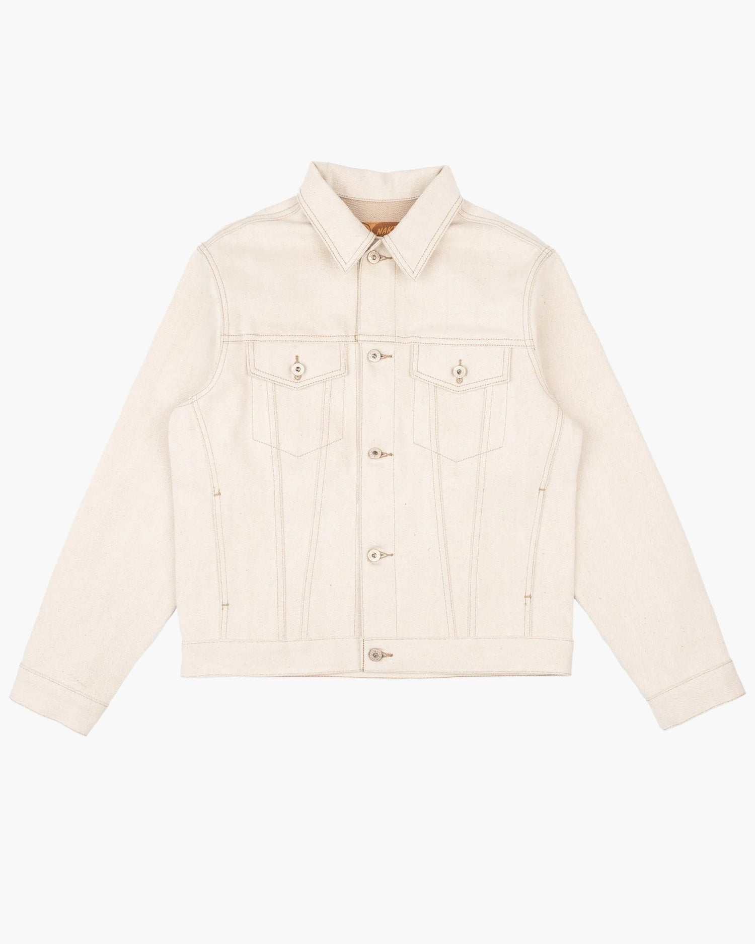 ALL NATURAL ECRU FOXFIBRE® SELVEDGE - Denim Jacket 13.6 oz - Raw Denim