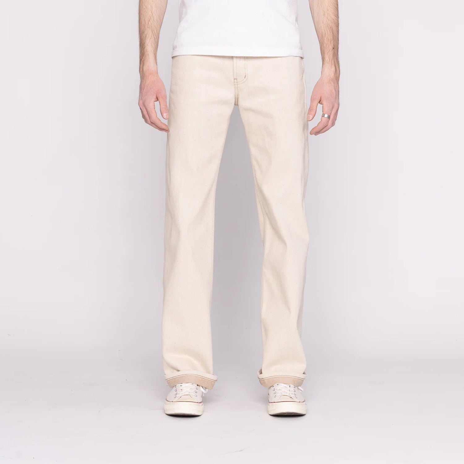 ALL NATURAL ECRU FOXFIBRE® SELVEDGE - Strong Guy 13.6oz - Raw Denim