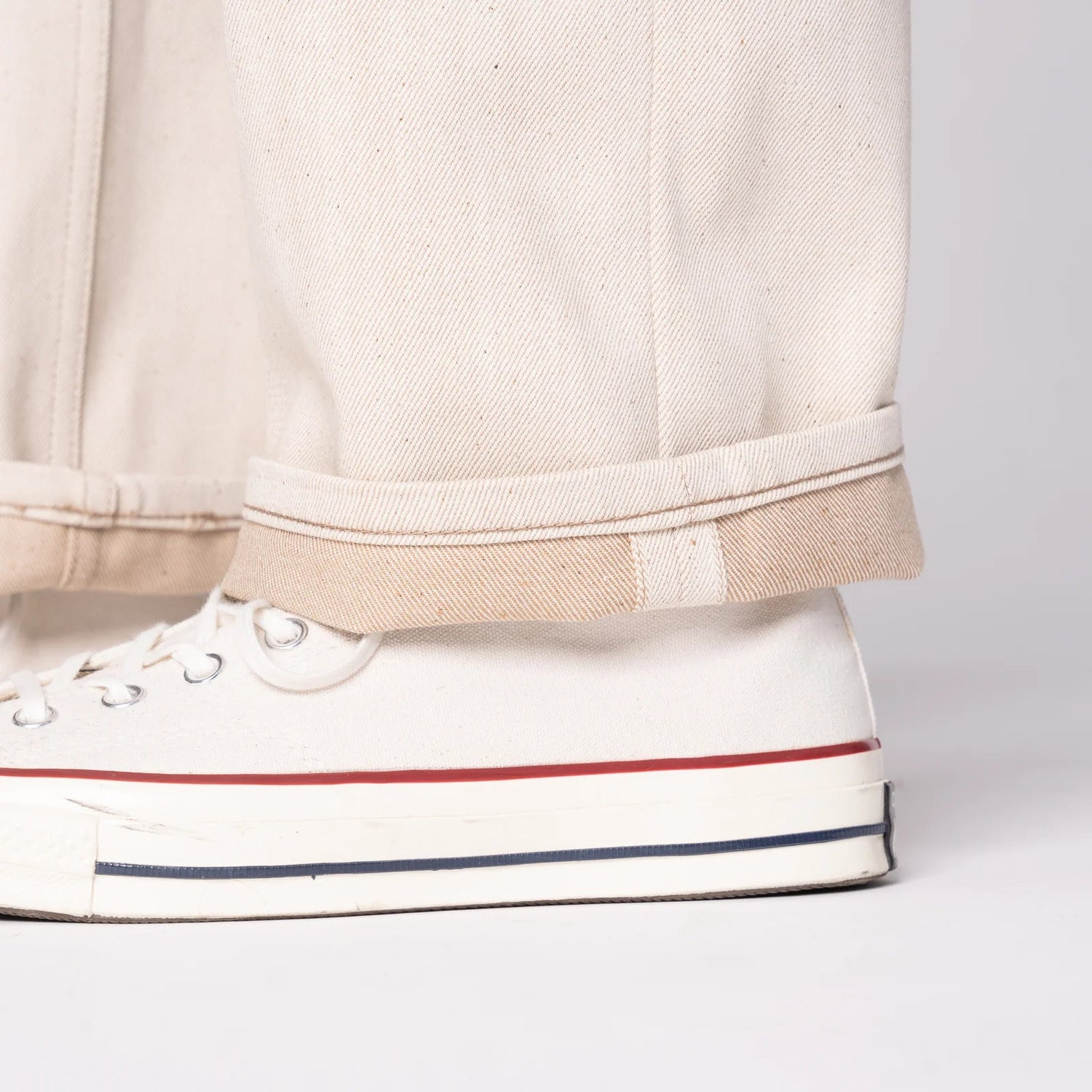 ALL NATURAL ECRU FOXFIBRE® SELVEDGE - Strong Guy 13.6oz - Raw Denim