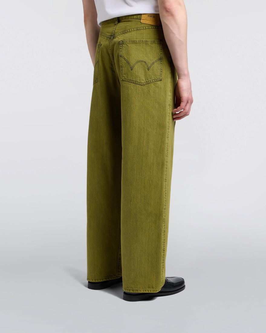 Black - Yellow Overdyed - Wide Pant - Raw Denim
