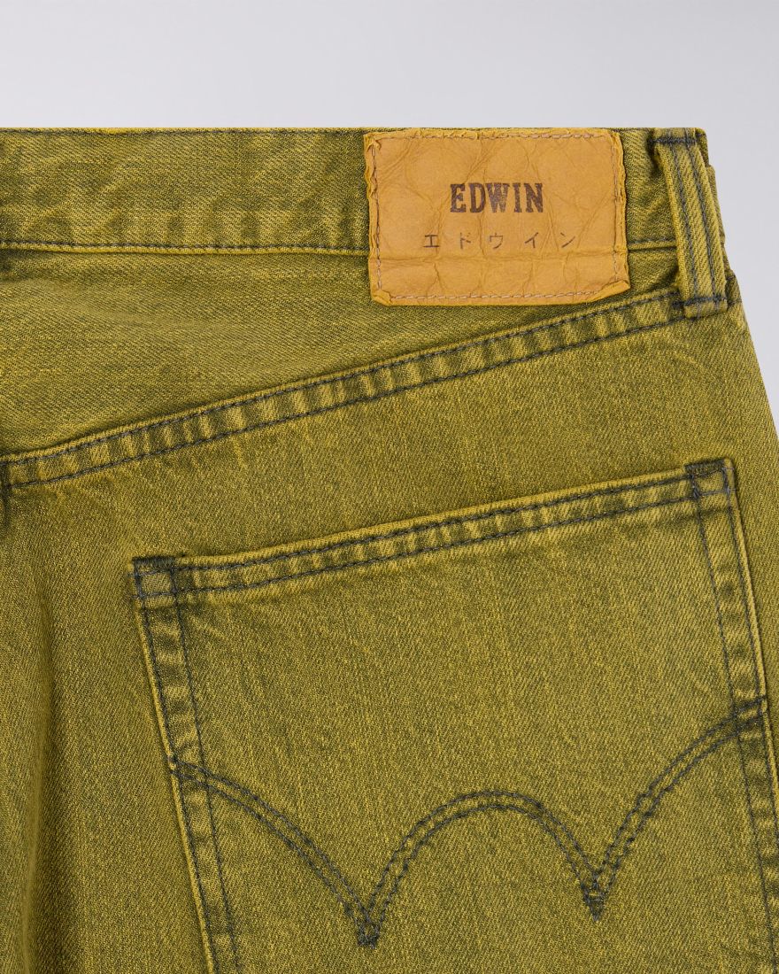 Black - Yellow Overdyed - Wide Pant - Raw Denim