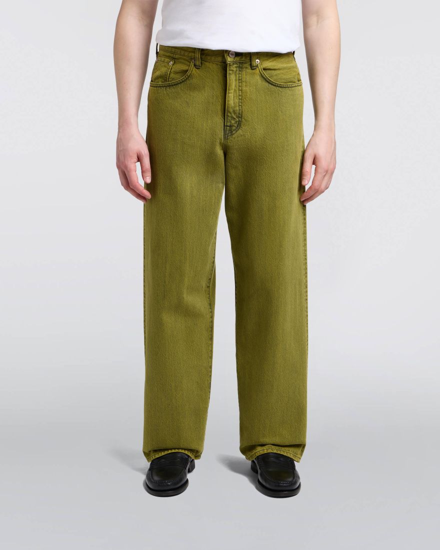 Black - Yellow Overdyed - Wide Pant - Raw Denim
