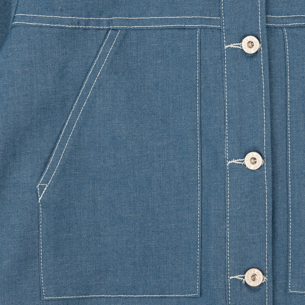 Cropped Jacket - Antique Blue Denim Stretch 9oz - Raw Denim