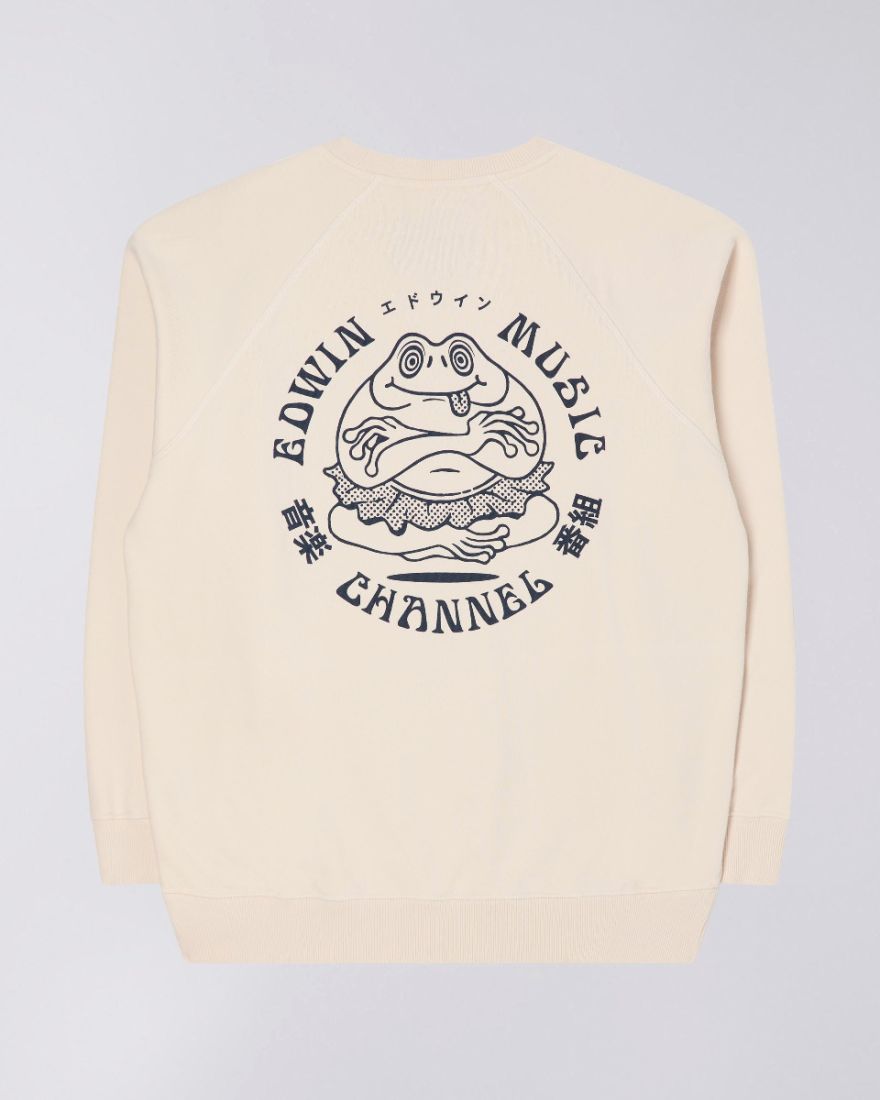 Edwin Music Channel Sweat - Whisper White - Raw Denim