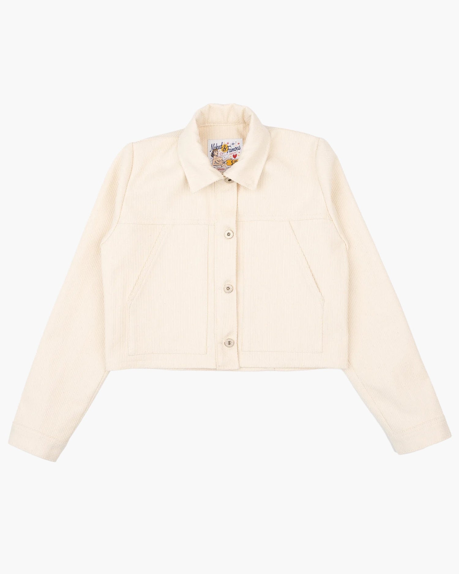 JUDO SASHIKO - Ecru - Cropped Denim Jacket - Raw Denim