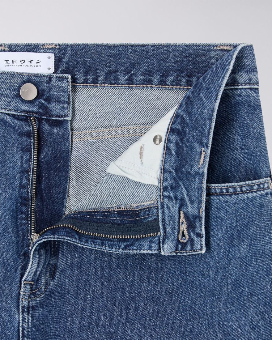 MATRIX PANT - Blue Mid Marble Wash - Raw Denim