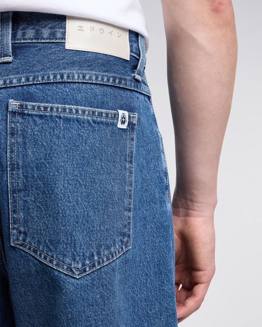 MATRIX PANT - Blue Mid Marble Wash - Raw Denim
