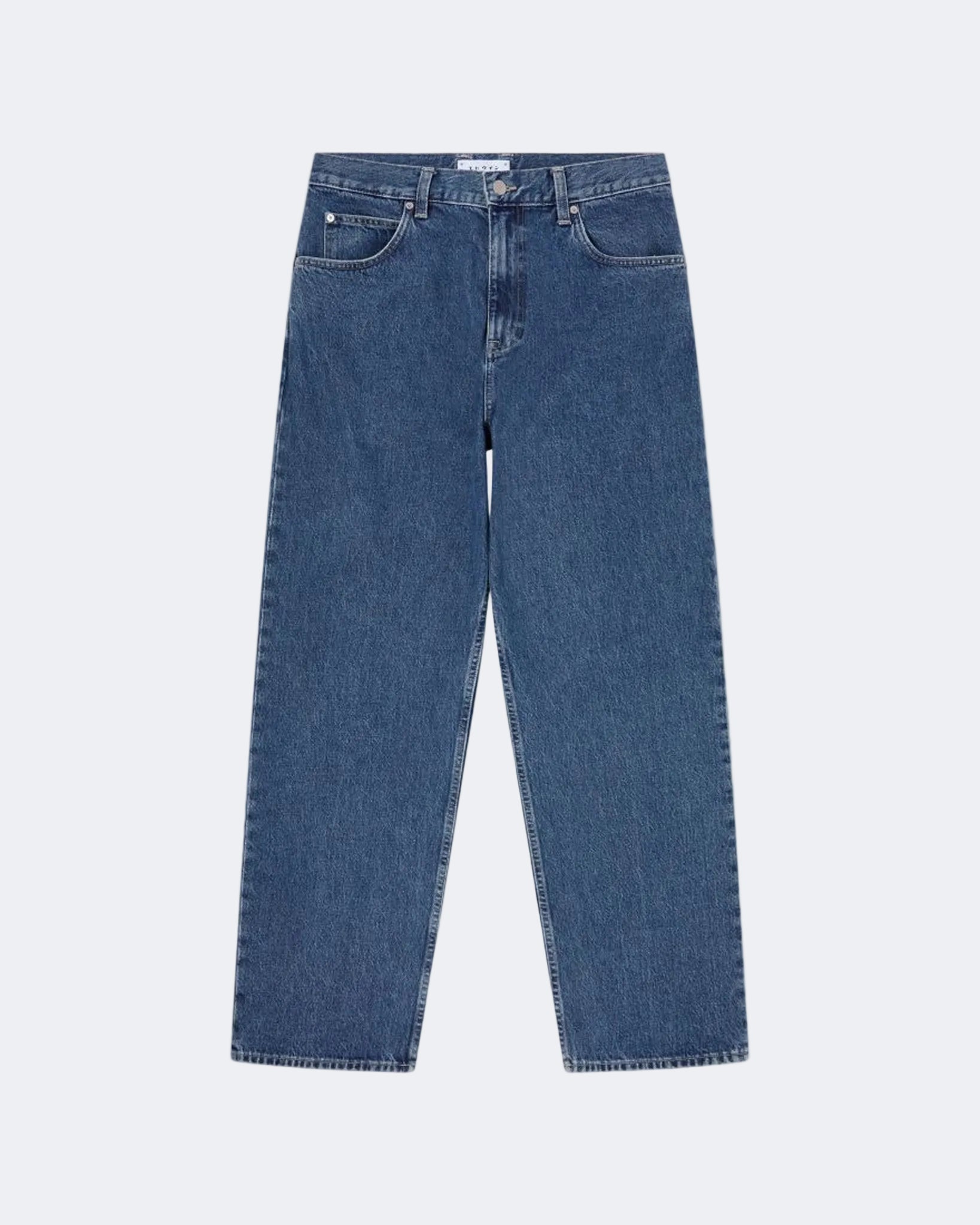 MATRIX PANT - Blue Mid Marble Wash - Raw Denim