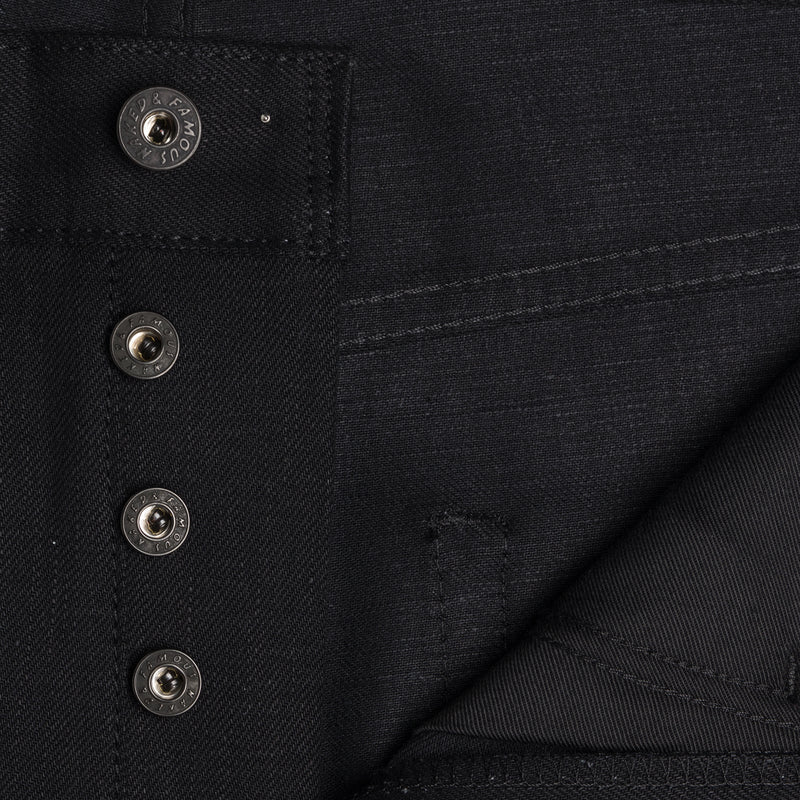 Naked & Famous - Solid Black - 13 oz - Raw Denim