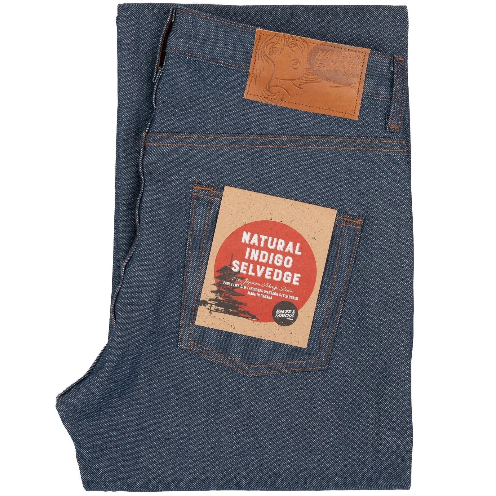 NATURAL INDIGO SELVEDGE - Strong Guy 12.5oz - Raw Denim