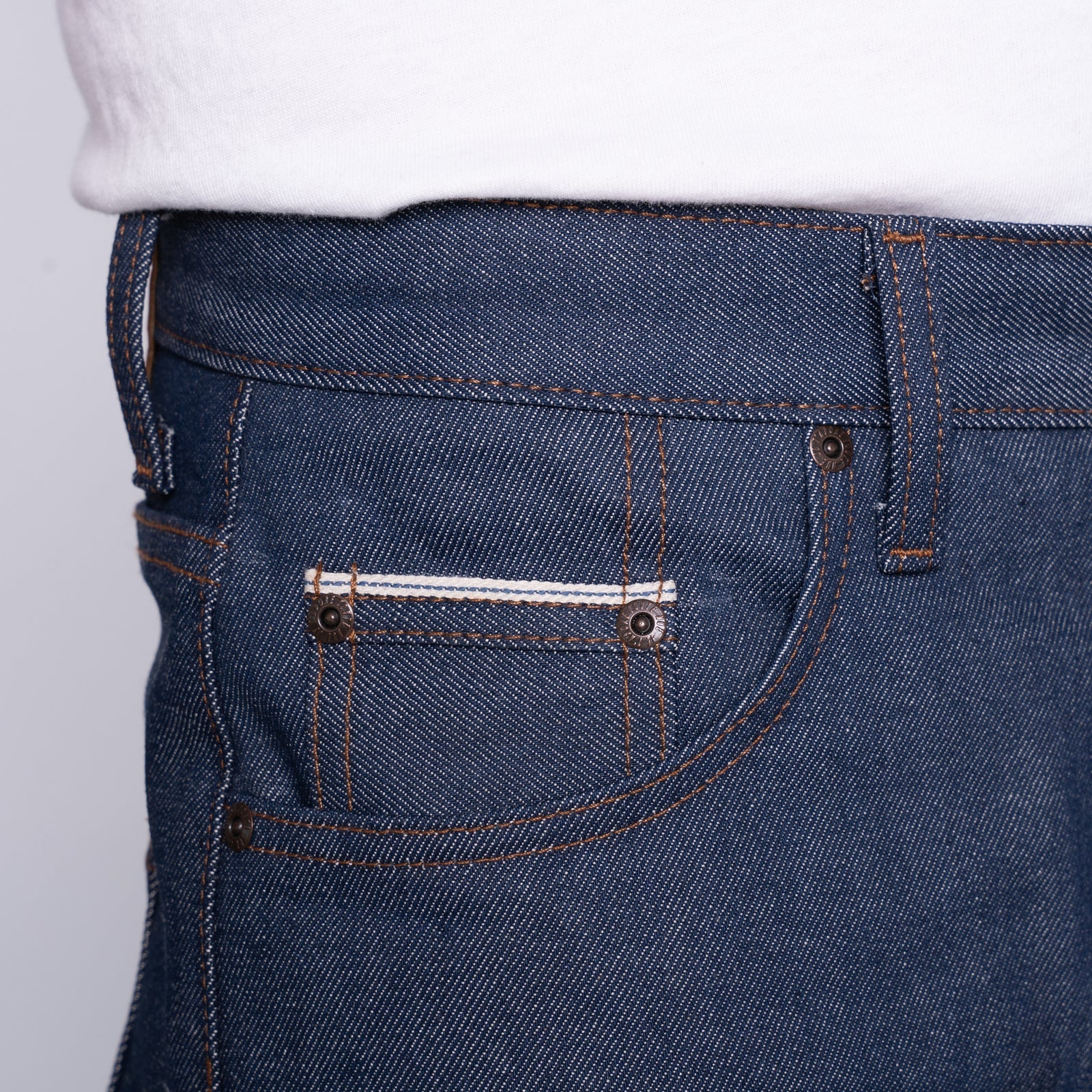 NATURAL INDIGO SELVEDGE - Strong Guy 12.5oz - Raw Denim
