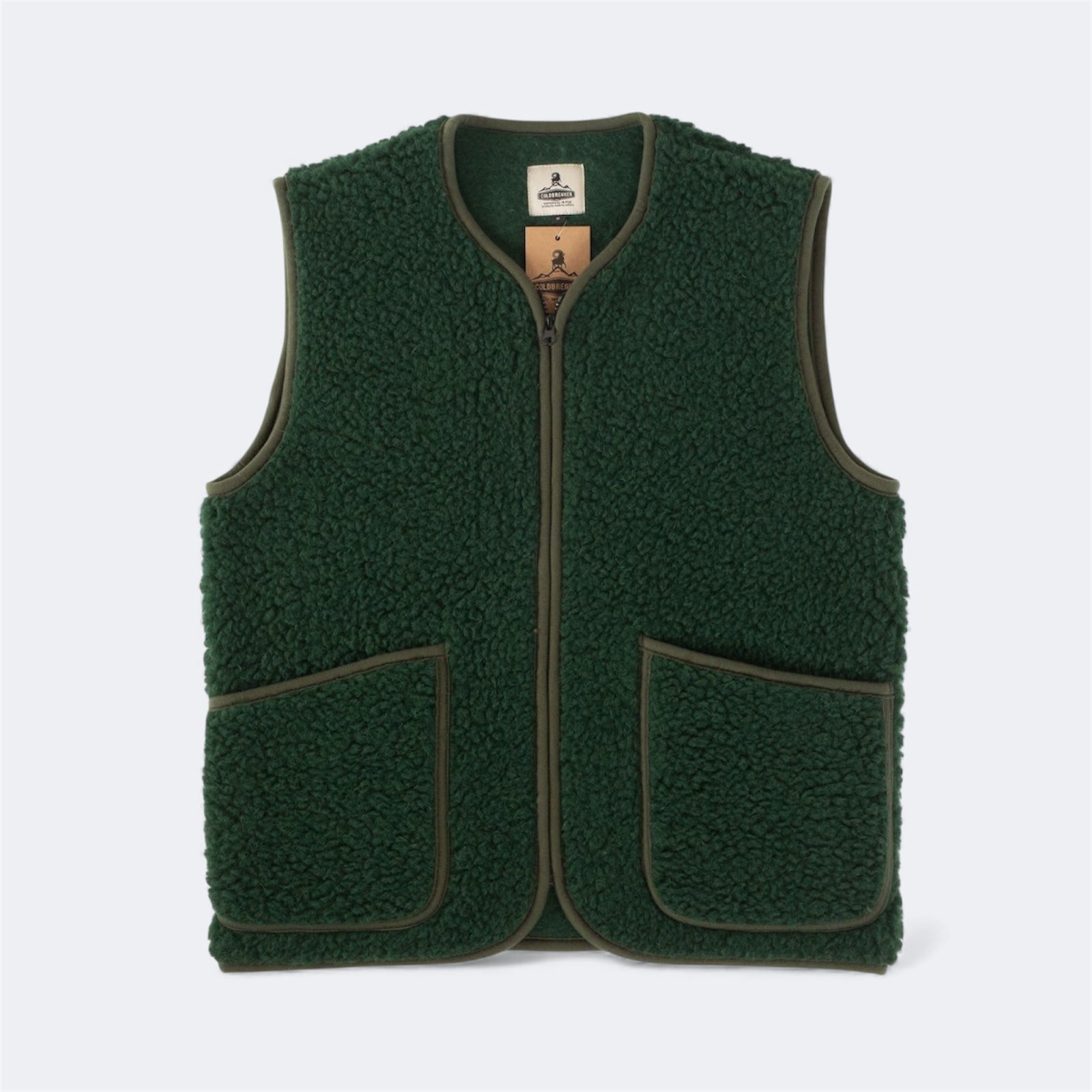 PEPITKO WOOL VEST - Dark Green - Raw Denim
