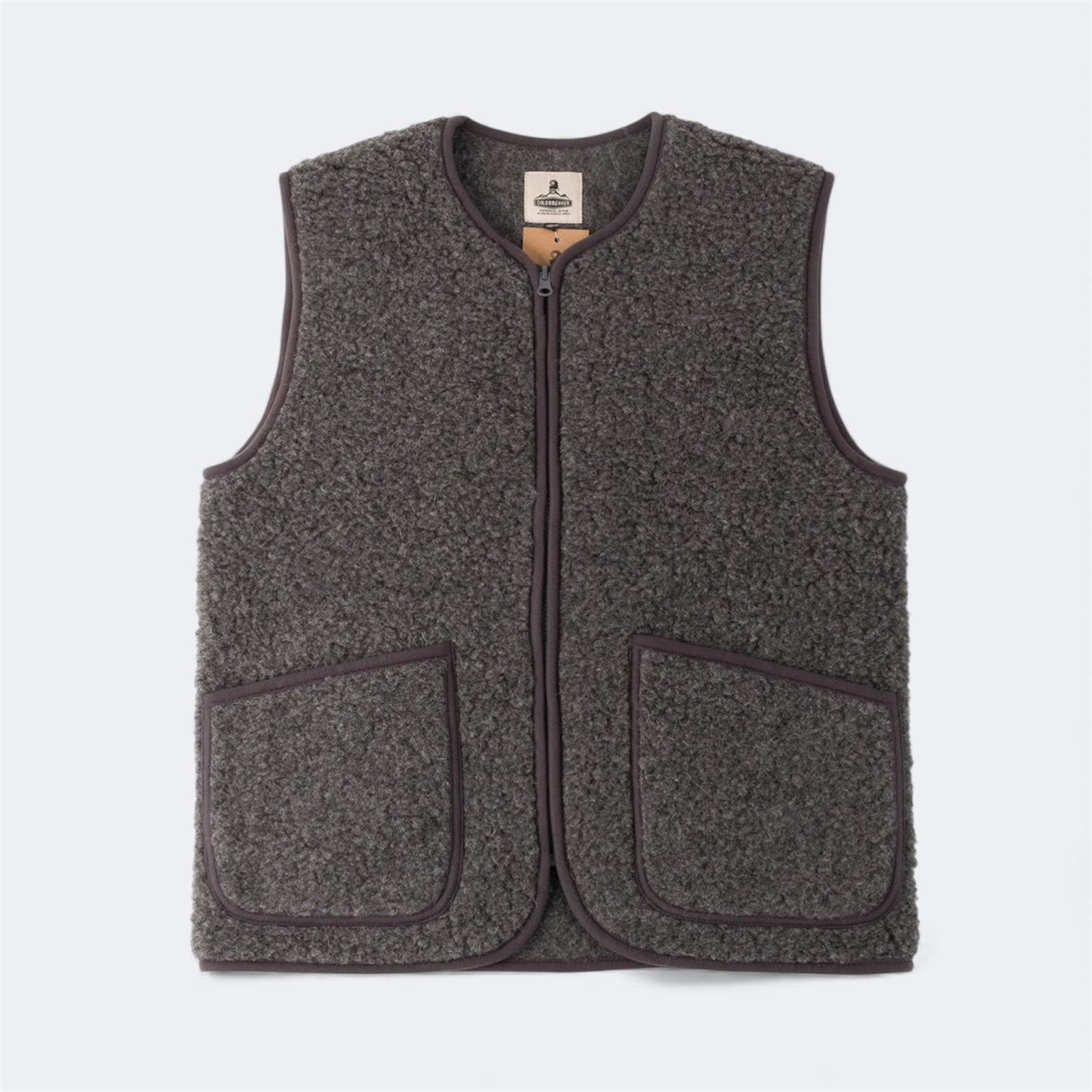 PEPITKO WOOL VEST - Graphite - Raw Denim