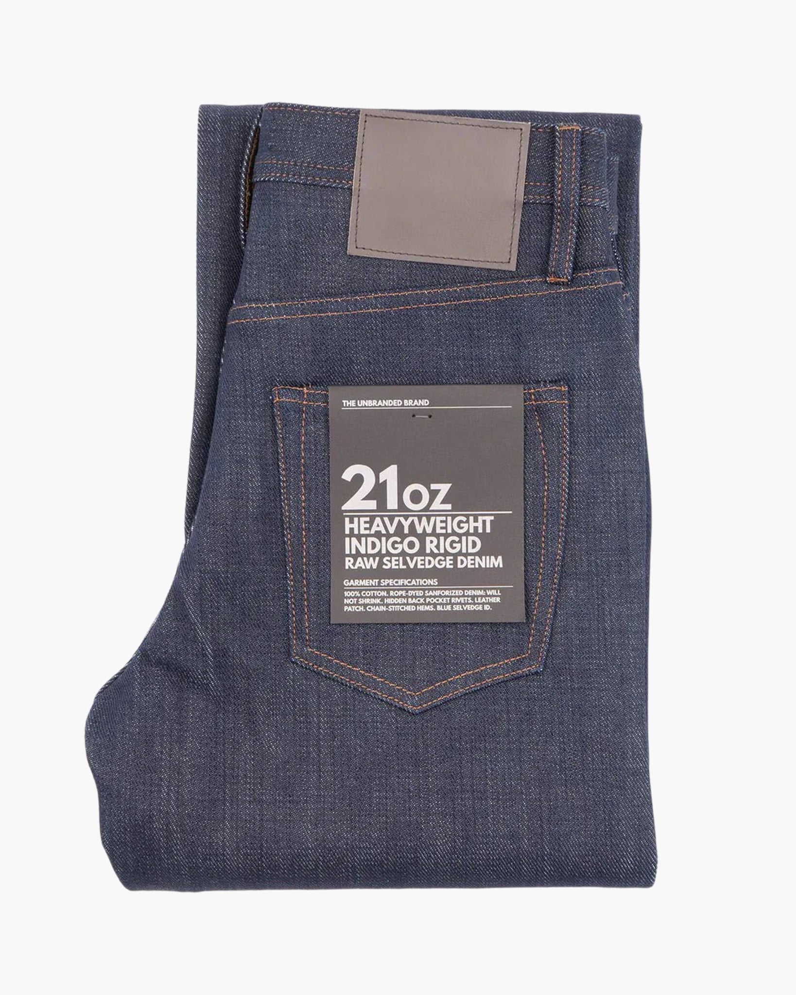 UB721 Indigo Selvedge Denim - Wide Fit 21oz - Raw Denim