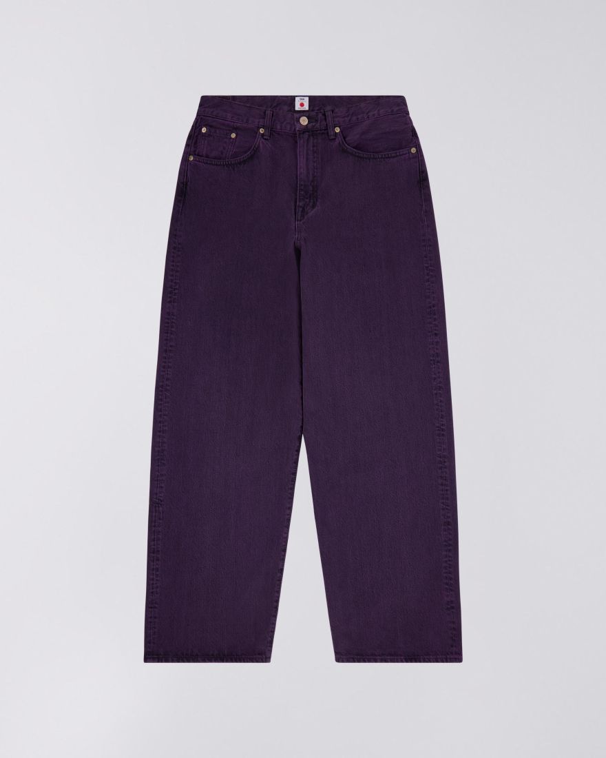 WIDE PANT Black - Purple Overdyed - Raw Denim