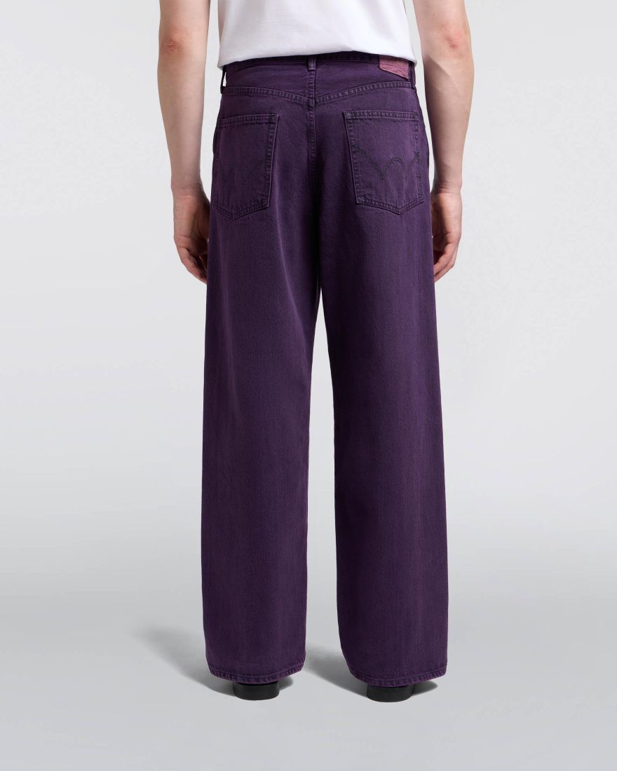 WIDE PANT Black - Purple Overdyed - Raw Denim