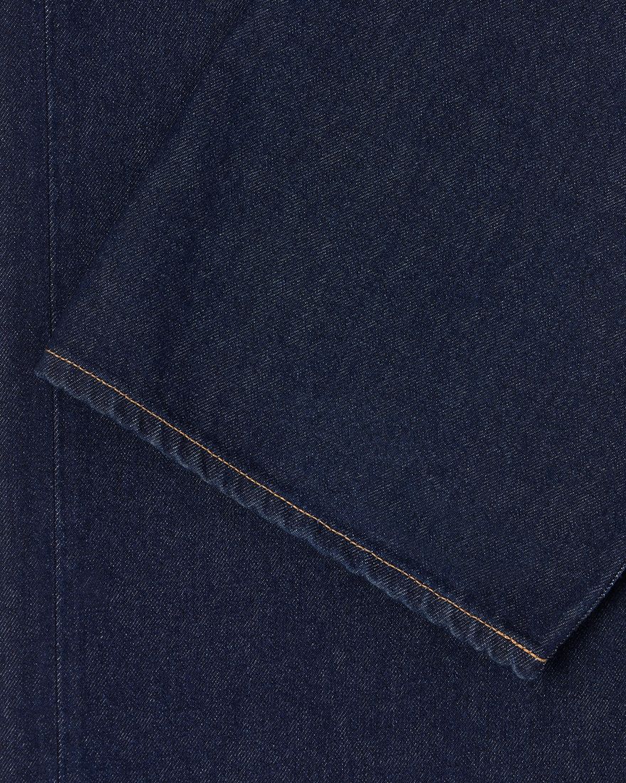 WIDE PANT Blue - Blue Rinsed - Raw Denim