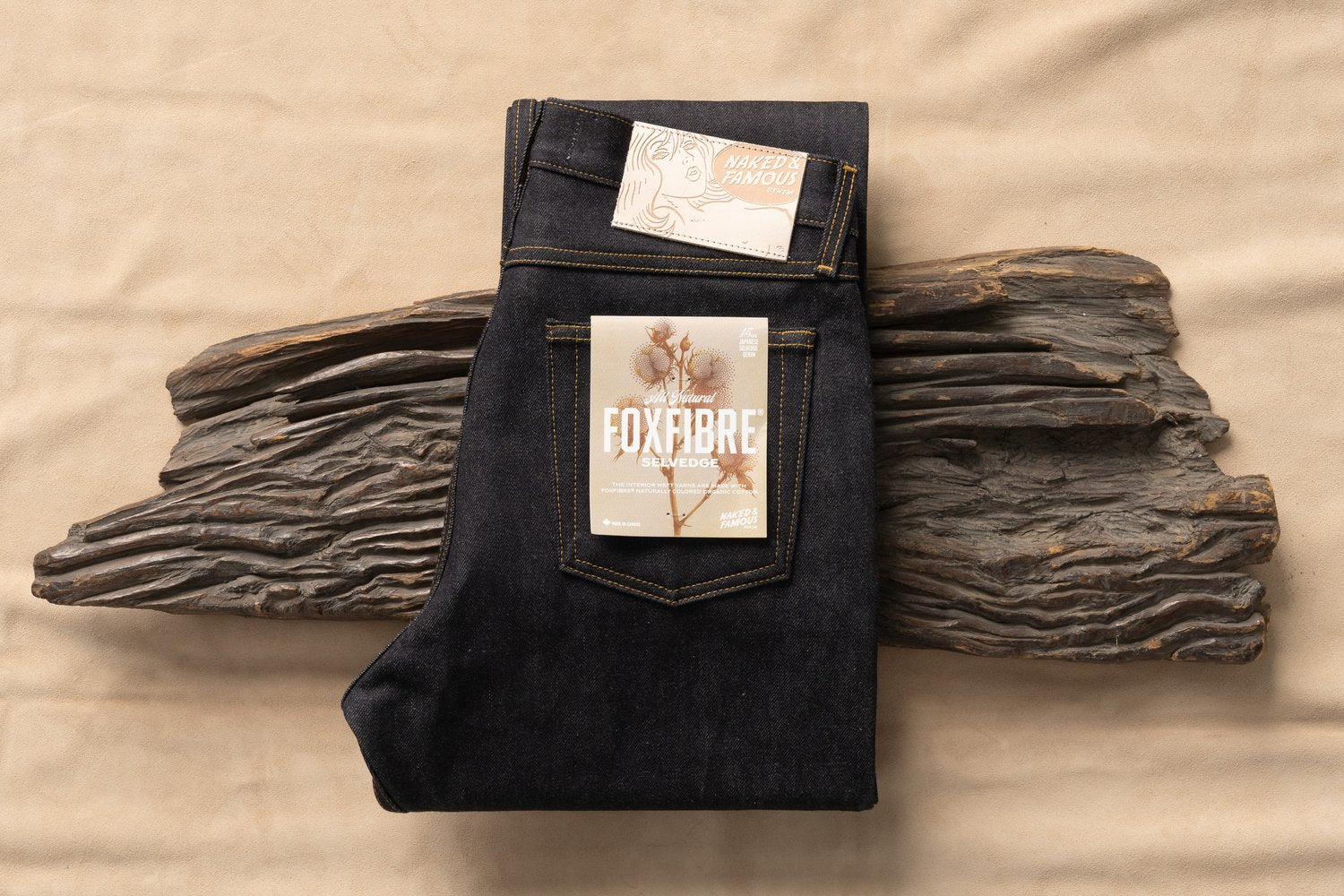 All Natural Foxfibre® Selvedge - Raw Denim