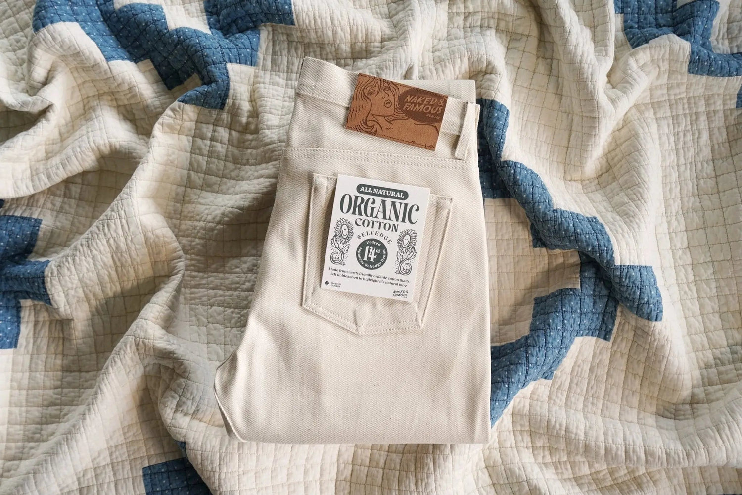 All Natural Organic Cotton Selvedge - Raw Denim