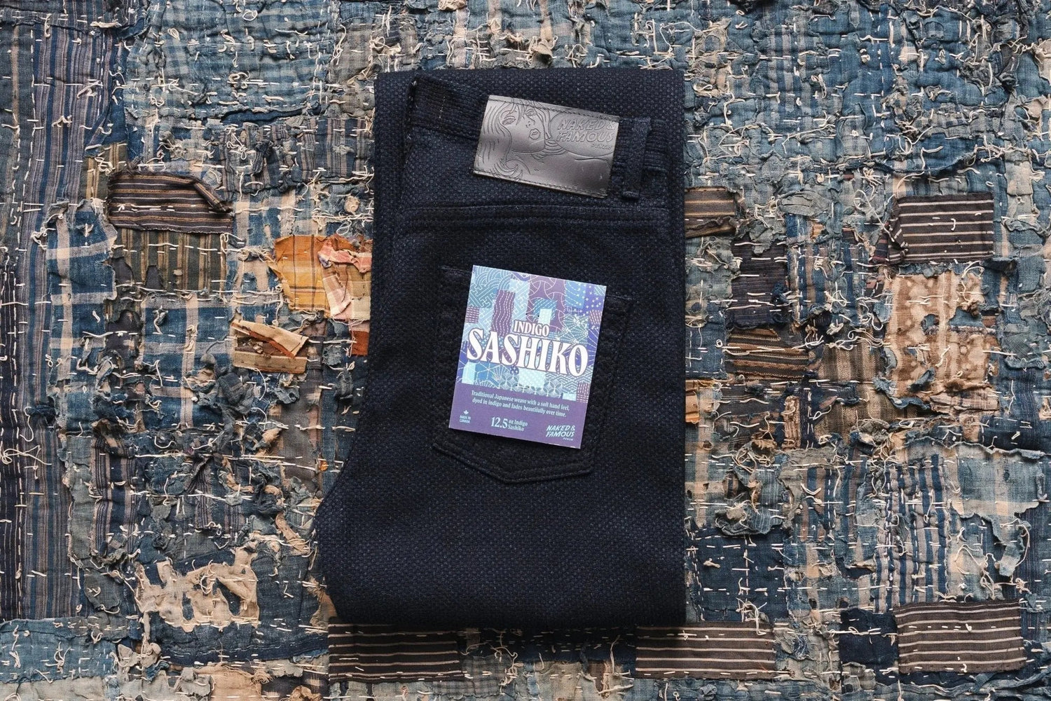 Indigo Sashiko 12.5oz - Raw Denim