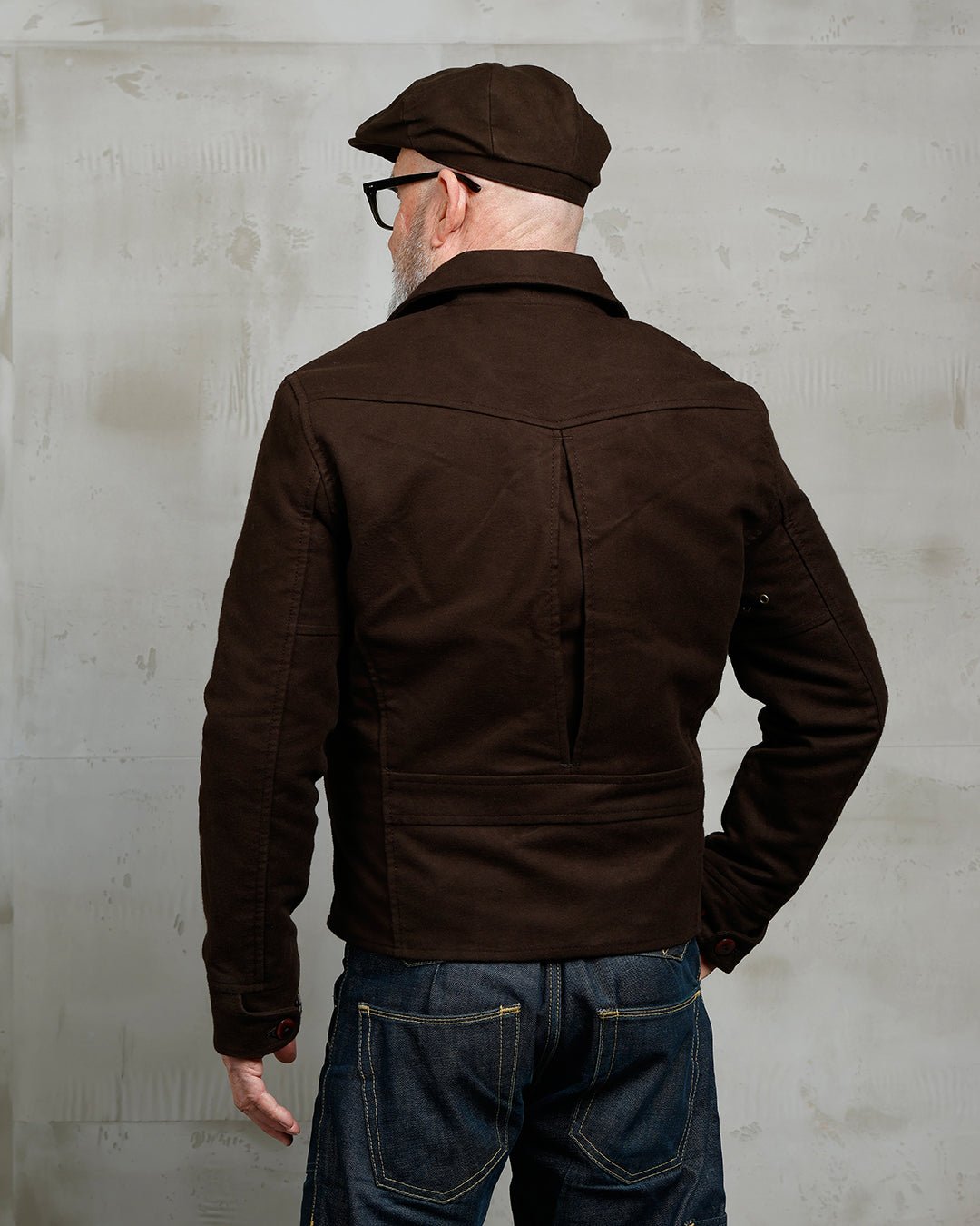 1932 ROADSTER JACKET - Moleskin Soil Brown - Raw Denim