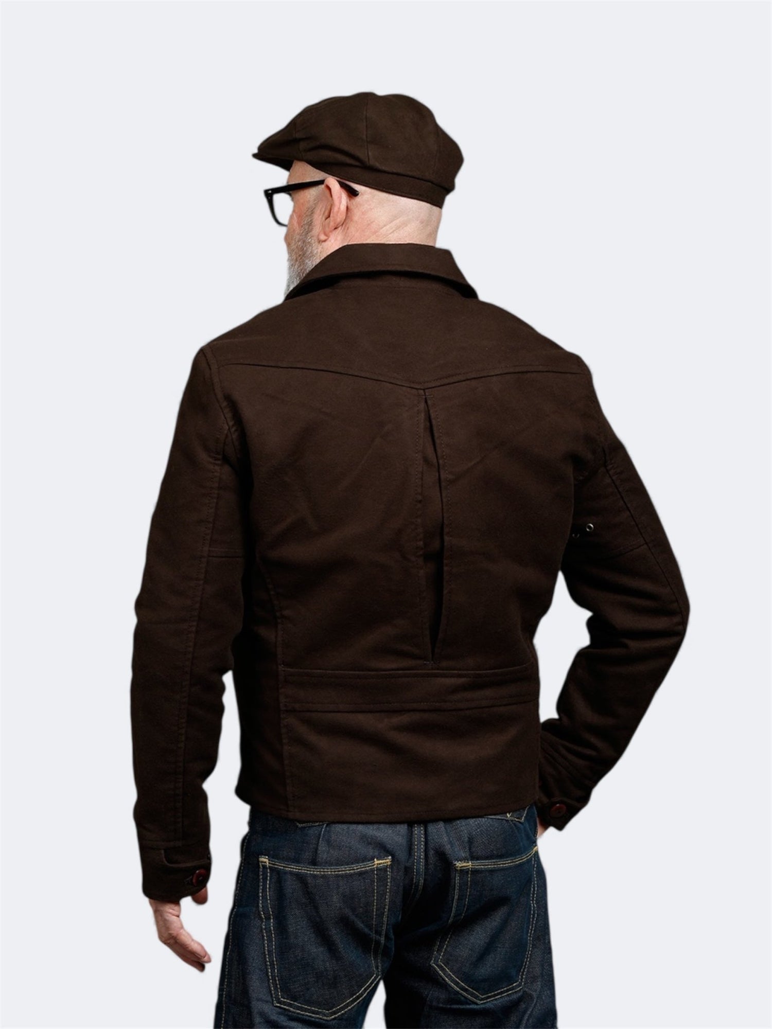 1932 ROADSTER JACKET - Moleskin Soil Brown - Raw Denim
