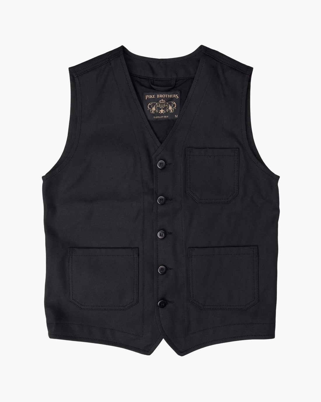 1937 ROAMER VEST - Elephant Skin Black - Raw Denim