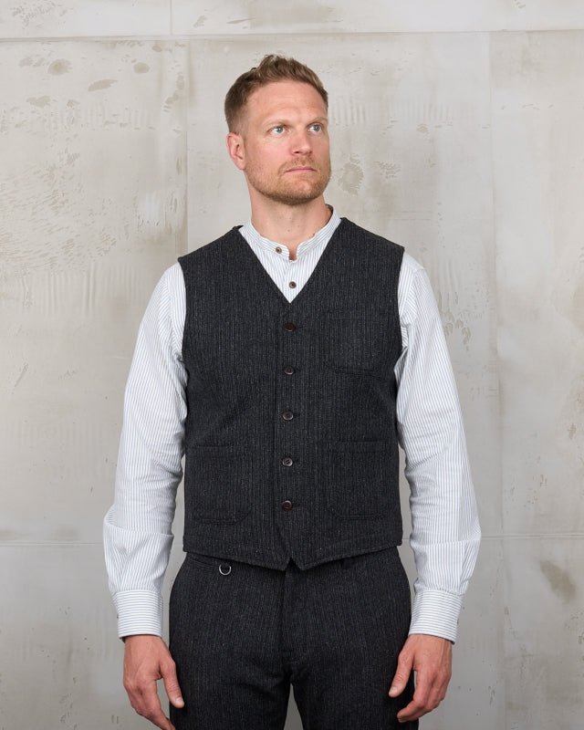 1937 Roamer Vest Glasgow Grey - Pike Brothers - Raw Denim