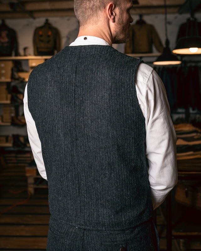 1937 Roamer Vest Glasgow Grey - Pike Brothers - Raw Denim