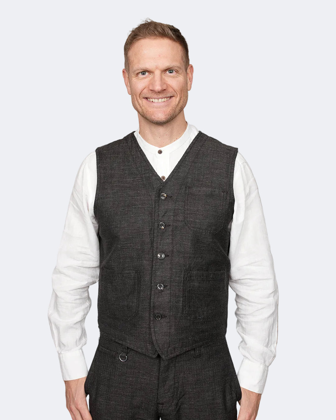 1937 ROAMER VEST - Owen Brown - Raw Denim