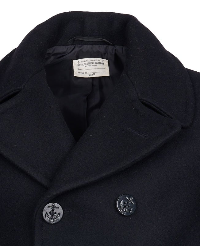 1938 Pea Coat Black Wool - Pike Brothers - Raw Denim