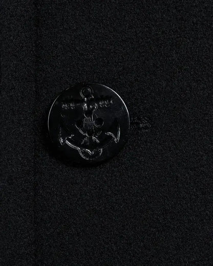 1938 PEA COAT WOOL - Black - Raw Denim