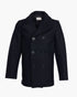 1938 PEA COAT WOOL - Black - Raw Denim