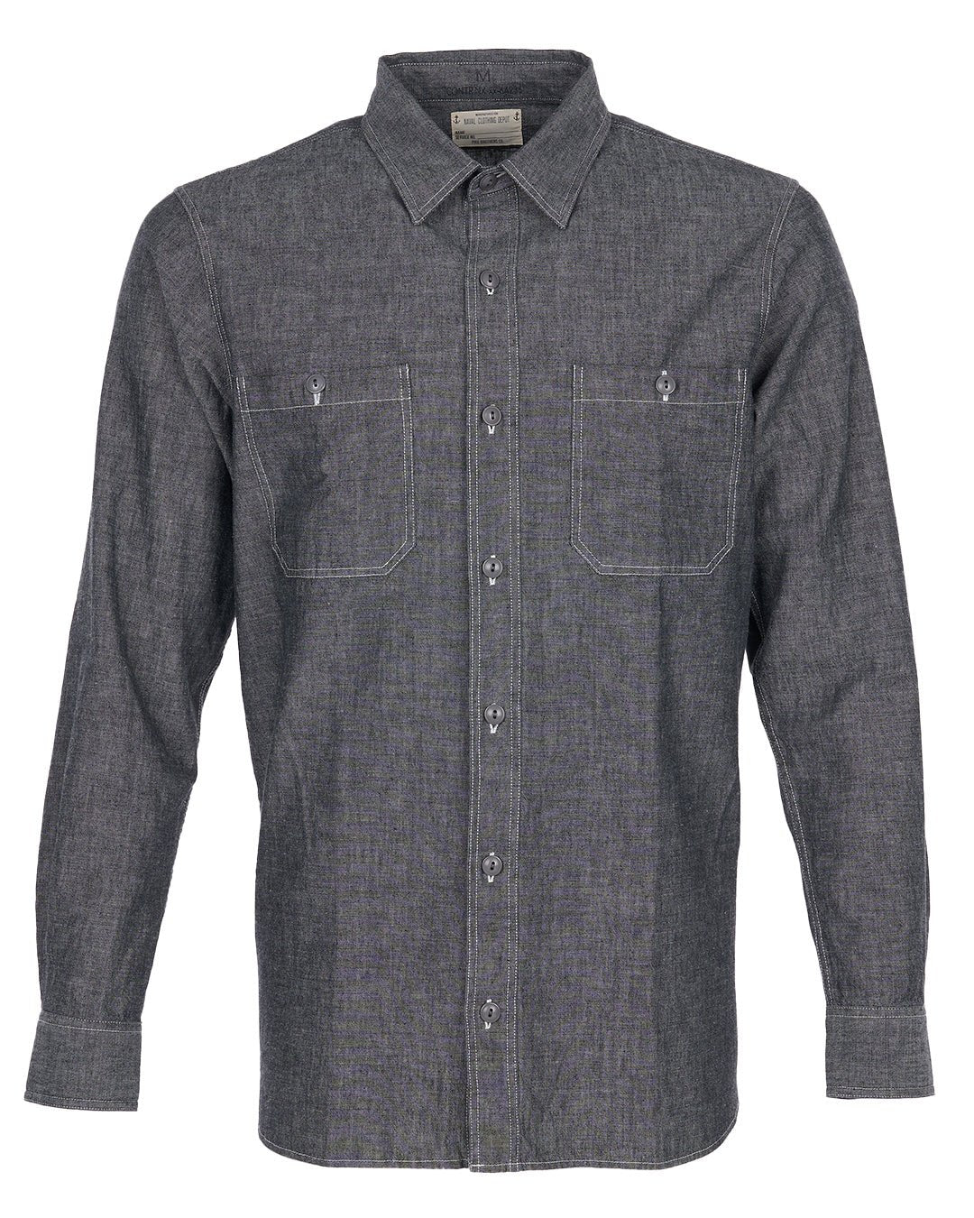 1940 USN CHAMBRAY SHIRT - Harbor Grey - Raw Denim