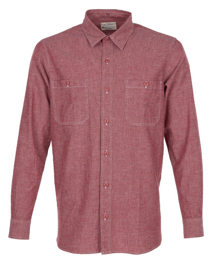 1940 USN CHAMBRAY SHIRT - Harbor Red - Raw Denim