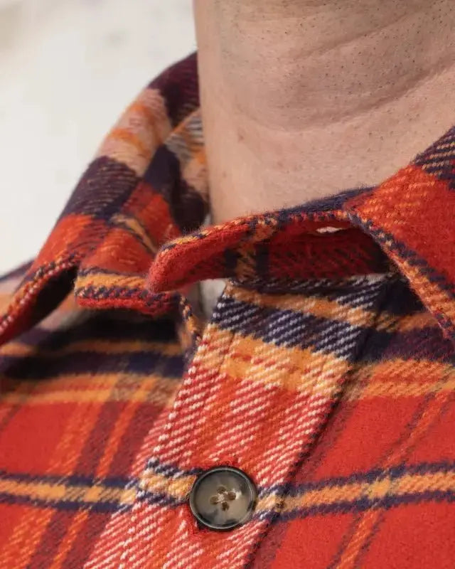 1943 CPO SHIRT - Barrow Red - Raw Denim