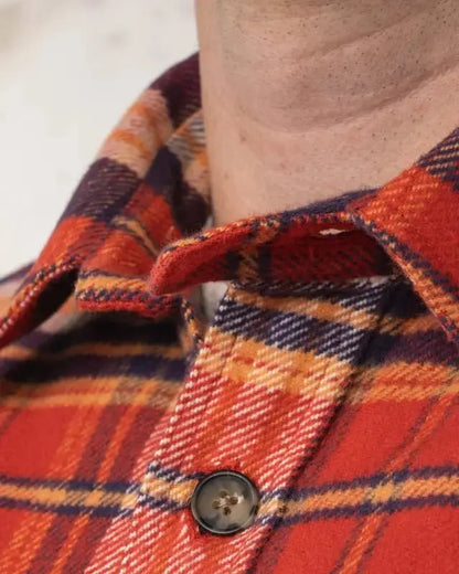 1943 CPO SHIRT - Barrow Red - Raw Denim