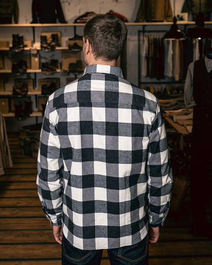 1943 CPO SHIRT - Buffalo White Flannel - Raw Denim