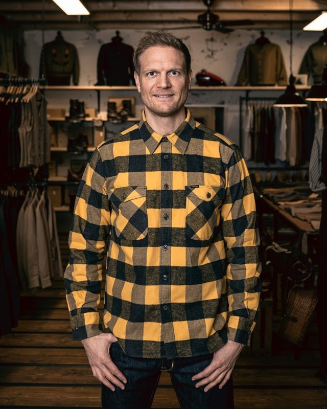 1943 CPO Shirt Buffalo yellow flannel - Raw Denim