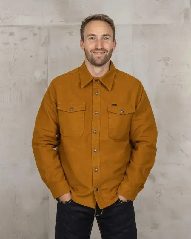1943 CPO SHIRT - Moleskin Mustard - Raw Denim