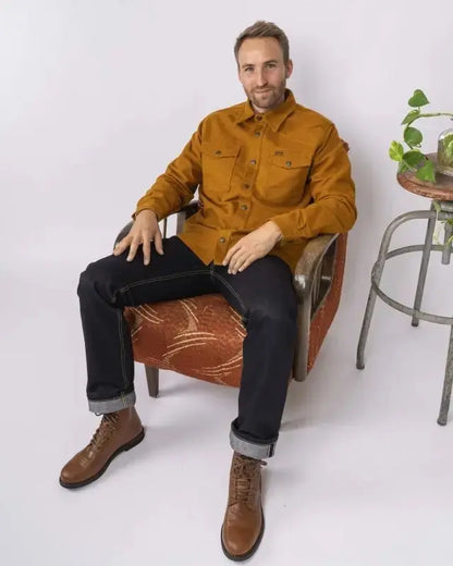 1943 CPO SHIRT - Moleskin Mustard - Raw Denim