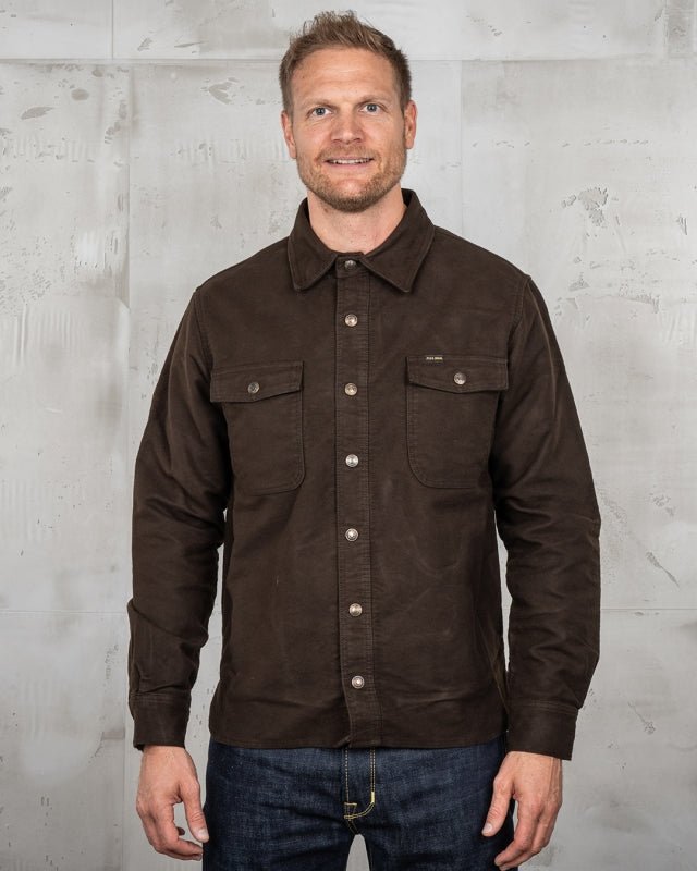 1943 CPO Shirt Moleskin Soil Brown - Pike Brothers - Raw Denim